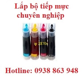 Lắp bộ tiếp mực ngoài canon pixma ip2870