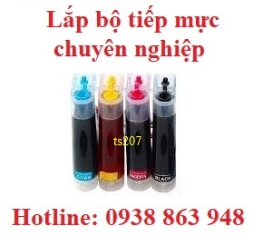 Lắp bộ tiếp mực ngoài máy in canon ts207